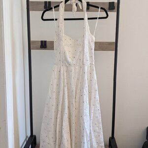 Vintage Diane Von Furstenberg Halter Sundress — 100% Cotton w/ Fitted Bodice